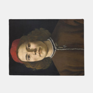 Paillasson Portrait d'un jeune homme (par Sandro Botticelli)