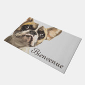 Paillasson Portrait peint de bouledogue français (Incliné)