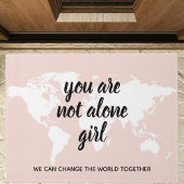 Paillasson Positif Vous N'Êtes Pas Seul Citation Motivation F