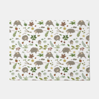 Paillasson Possum dans un champ de Berry en blanc