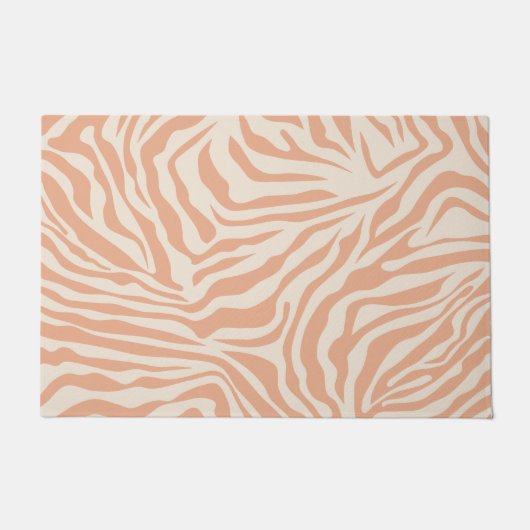 Paillasson Poster de animal Beige Zebra Stripes (Devant)