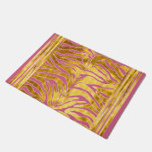 Paillasson Poster de animal, rayures de tigre en or, blush, b (Incliné)