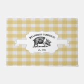 Paillasson Pot de porte de cochon de ferme à Buffalo jaune (Devant)