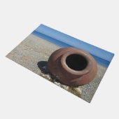 Paillasson Pot grec traditionnel en terre cuite sur la plage (Incliné)