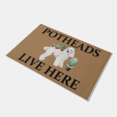 Paillasson Potheads Vivent Ici, Poodle Digne De Chien (Incliné)