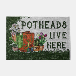 Paillasson Potheats Live Ici Mat, Vibes Rétro Plantes