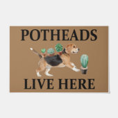 Paillasson Potheures Vivent Ici, Beagle Dons (Devant)