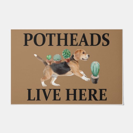 Paillasson Potheures Vivent Ici, Beagle Dons (Devant)