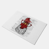 Paillasson Poulet avec bandeau de bandana et lunettes mignonn (Incliné)