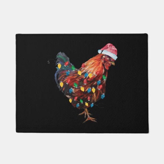 Paillasson Poulet de Noël (Devant)