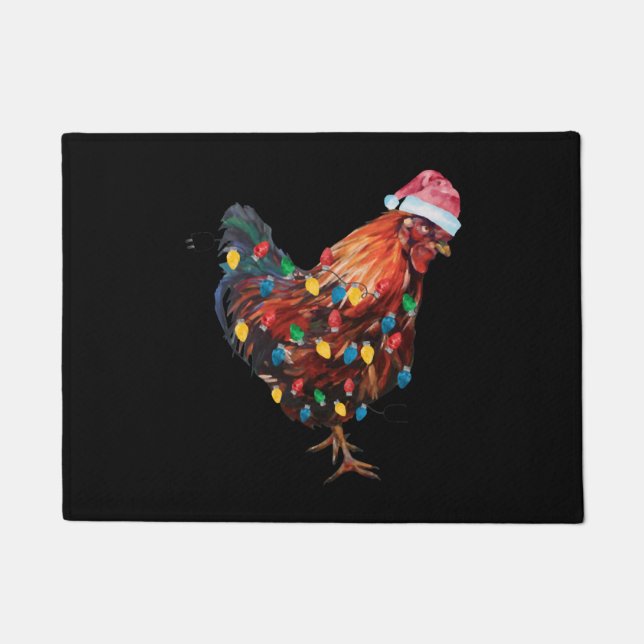 Paillasson Poulet de Noël (Devant)