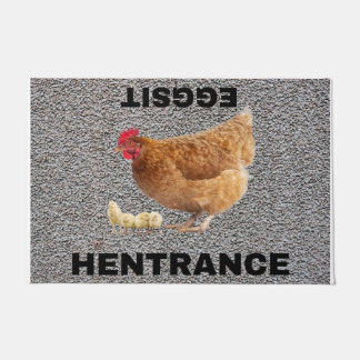 Paillasson poulet, natte, entrée, tapis,