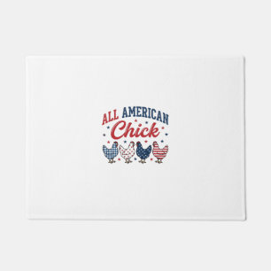 Paillasson Poulet patriotique américain tout américain Concep