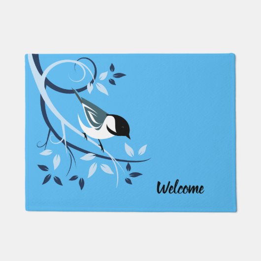 Paillasson Poulet Sur Branche (Devant)