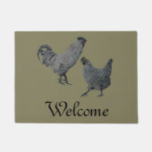 Paillasson poulets au néon Pays-occidentaux (Devant)