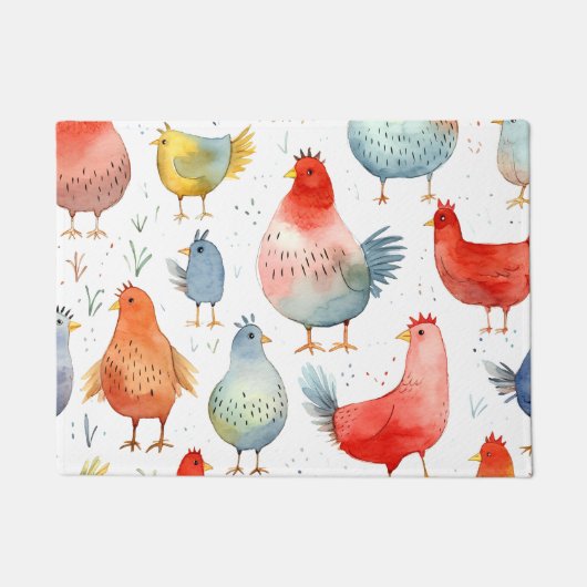 Paillasson Poulets d'élevage (Devant)