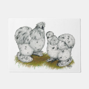 Paillasson Poulets petits d'éclaboussure de Silkie