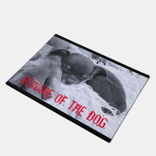 Paillasson Prenez garde du chien (Incliné)