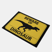 Paillasson Prenez garde du dinosaure (Incliné)
