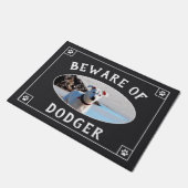 Paillasson Prenez garde du nom de chien - photo (Incliné)