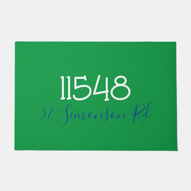 Paillasson Preppy Code postal Adresse de rue Porte personnali (Devant)