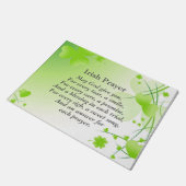 Paillasson Prière irlandaise Coeurs verts et Shamrocks (Incliné)