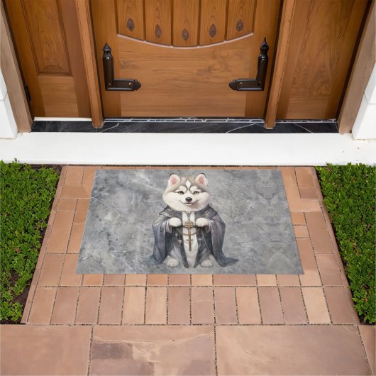 Paillasson Priest King Siberian Husky Dog (De plein air)