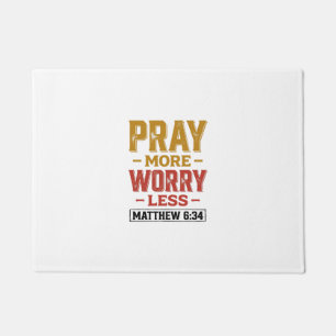 Paillasson Priez Plus Inquiétez Moins Matthew 6_34 Conception