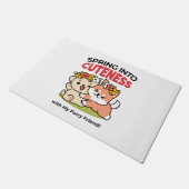 Paillasson Printemps dans la laideur - Illustration de chien  (Incliné)