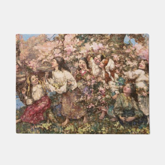 Paillasson Printemps (par Edward Atkinson Hornel) (Devant)