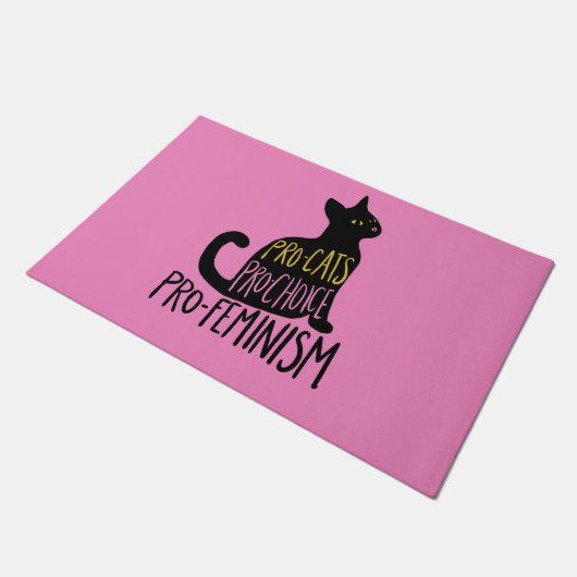 Paillasson Pro-chats Pro-choix pro-féminisme (Incliné)