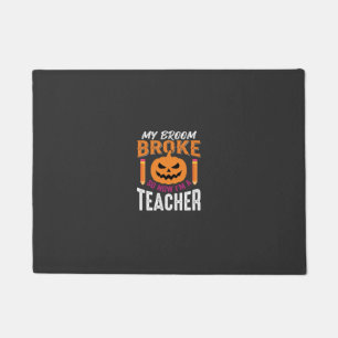 Paillasson Professeur d'Halloween Balai Cassa Citrouille Conc