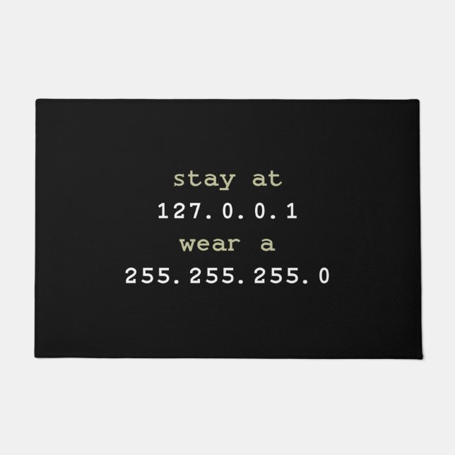 Paillasson Programmation amusante pour coder - mat noir (Devant)