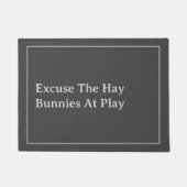 Paillasson Propriétaires De Lapins Drôle Excusez La Citation  (Devant)