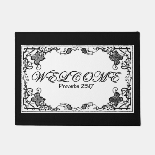 Paillasson Proverbes 25:17 Mat de bienvenue (Devant)