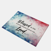 Paillasson Psaume 33:12 Béni est la Nation Bible Verse (Incliné)