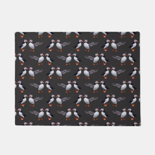 Paillasson Puffin Frenzy Floor Mat (gris foncé) (Devant)