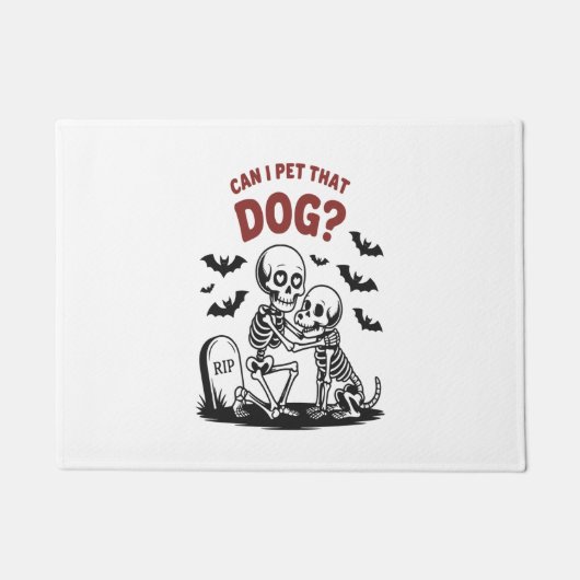 Paillasson Puis-Je Animer Ce Chien Halloween ? (Devant)