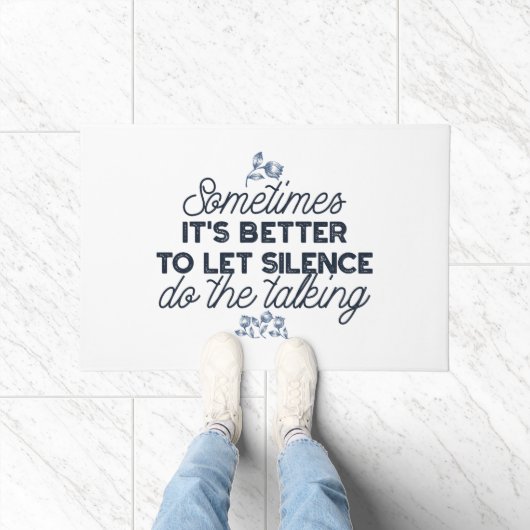 Paillasson Puissance du silence - Citation inspirante (Intérieur)