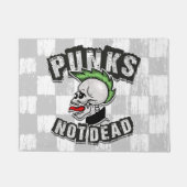 Paillasson Punks pas mort crâne Mohawk Punk Rock Rocker (Devant)