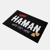 Paillasson Purim Funny Haman essuyer pieds ici Mat (Incliné)