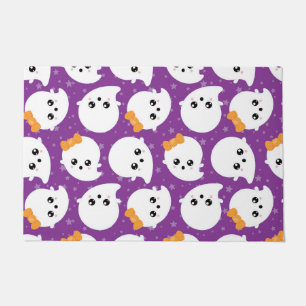 PAILLASSON PURPLE AVEC DE PETITS FANTÔMES BLANCS