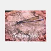 Paillasson Purple Damselfly Sur Quartz Rock Personnalisé (Devant)