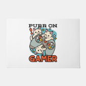 Paillasson Purr On Gamer - Conception De Jeu De Chat Cute (Devant)