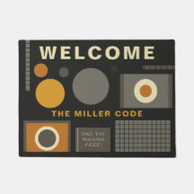 Puzzle géométrique avec nom de famille personnalis