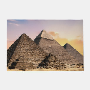 Paillasson pyramides de gizeh Égypte antique paysage désertiq