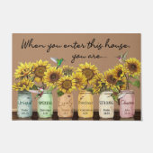 Paillasson Quand vous entrez dans cette maison vous êtes, tou (Devant)