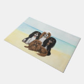 Paillasson Quatre Cavalier roi Charles Espagnols à la plage (Incliné)