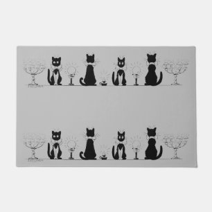 Paillasson Quatre Chats noirs, Louis Wain
