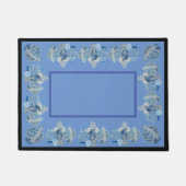 Paillasson Quatre cuves à gingembre bleu et blanc (Devant)